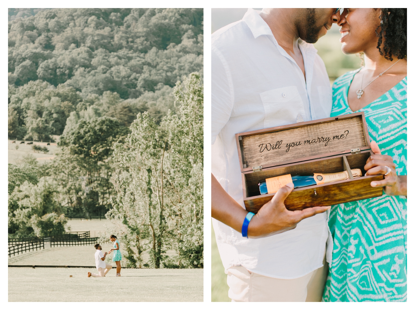 King Family Vineyards proposal photographer