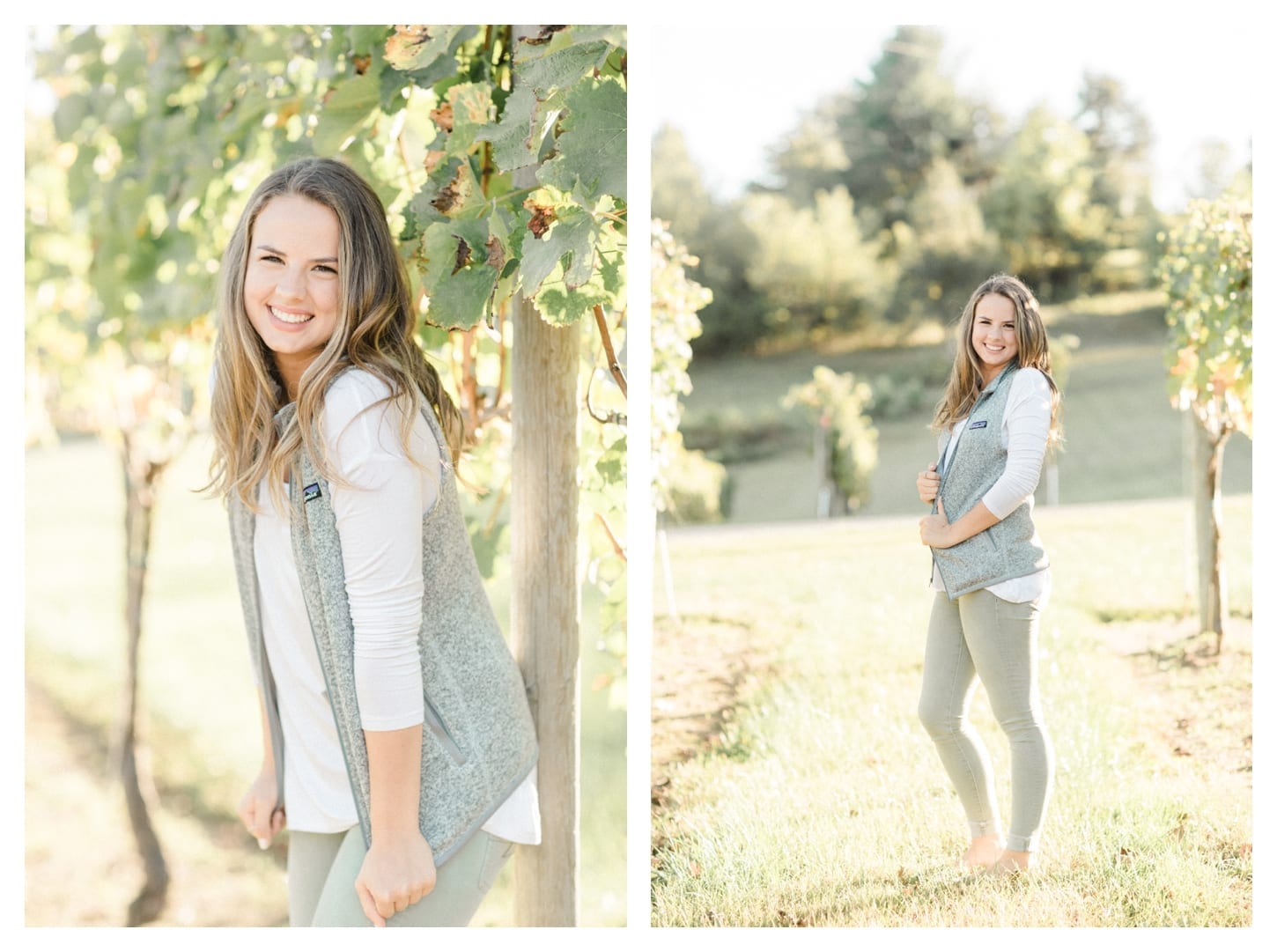 Grace Estate Winery senior portrait photographer