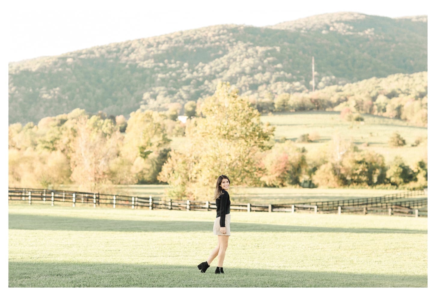 King Family Vineyards senior portrait photographer