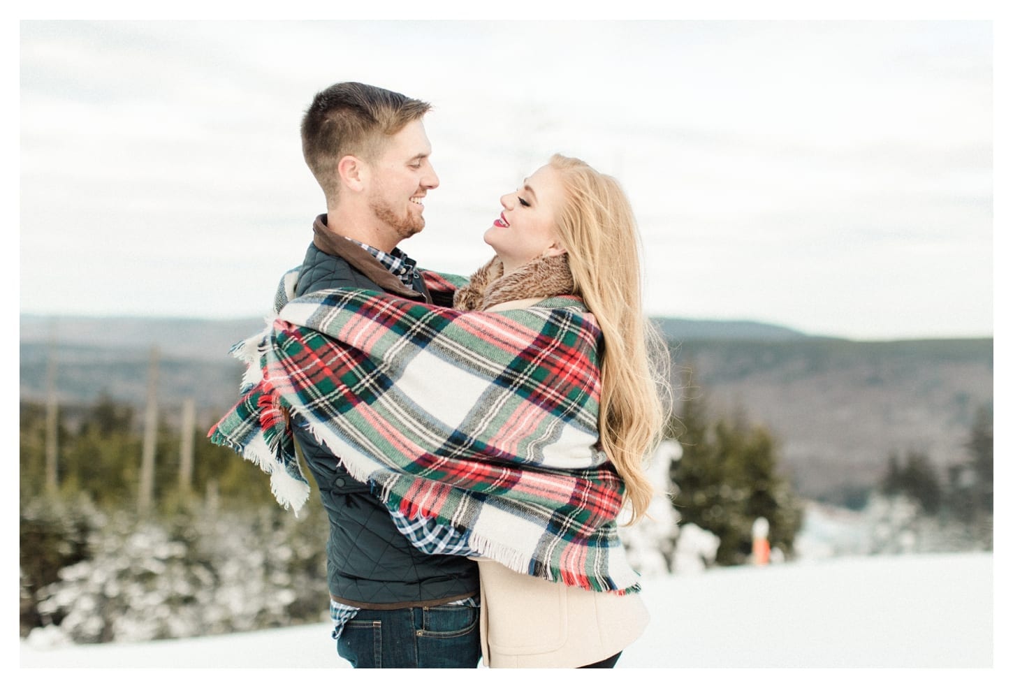 Snowshoe West Virginia engagement photographer