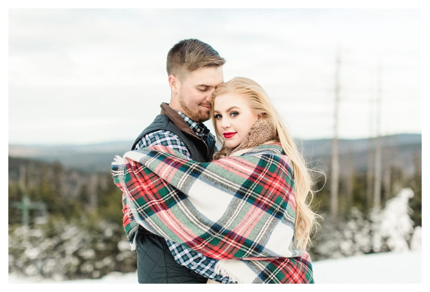 Snowshoe West Virginia engagement photographer