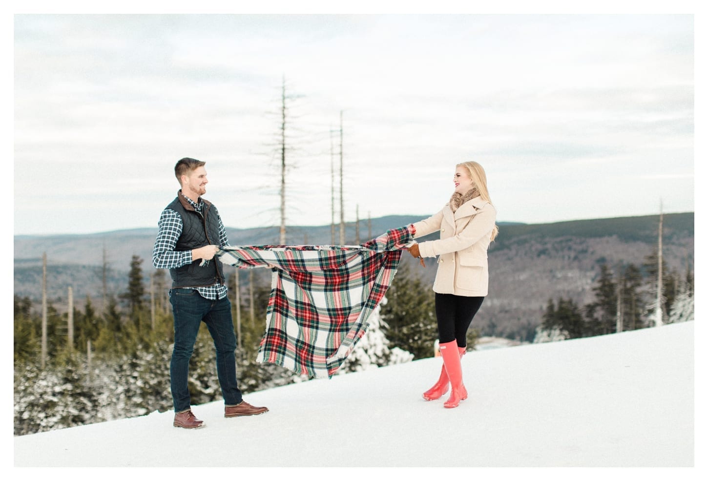 Snowshoe West Virginia engagement photographer