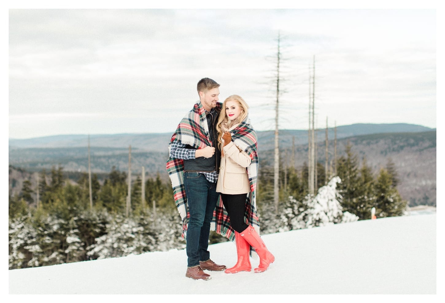 Snowshoe West Virginia engagement photographer