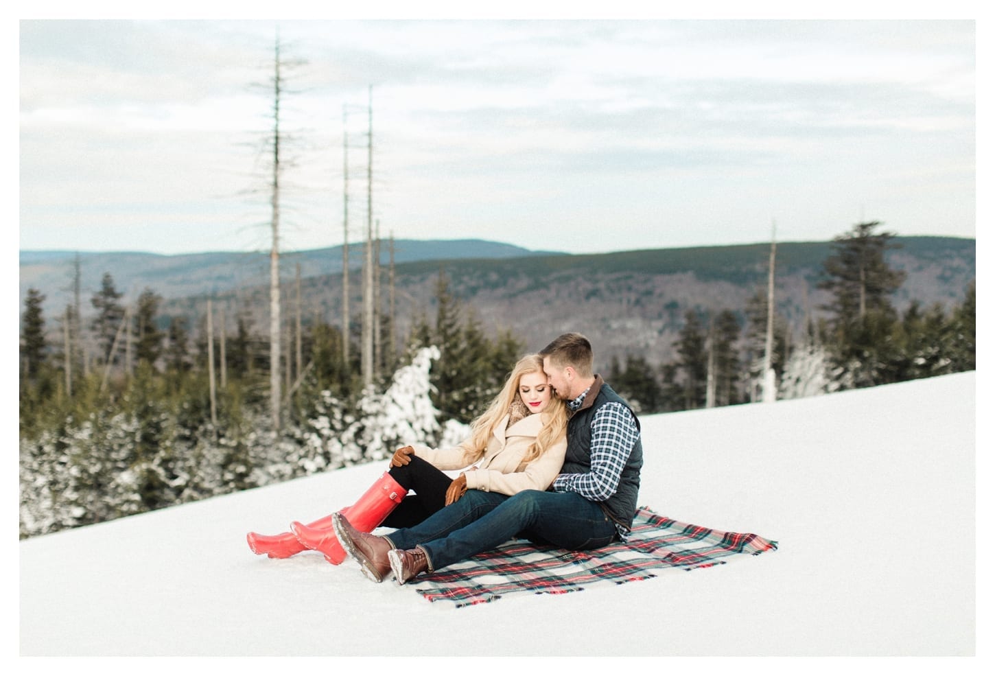 Snowshoe West Virginia engagement photographer