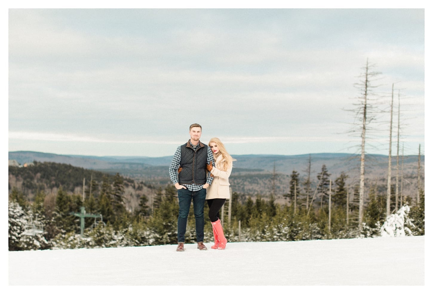 Snowshoe West Virginia engagement photographer