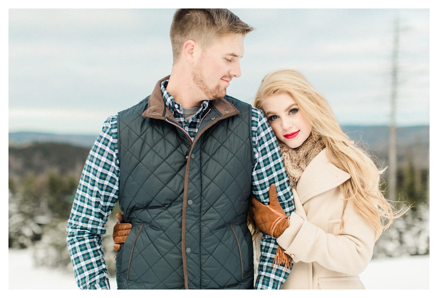 Snowshoe West Virginia engagement photographer