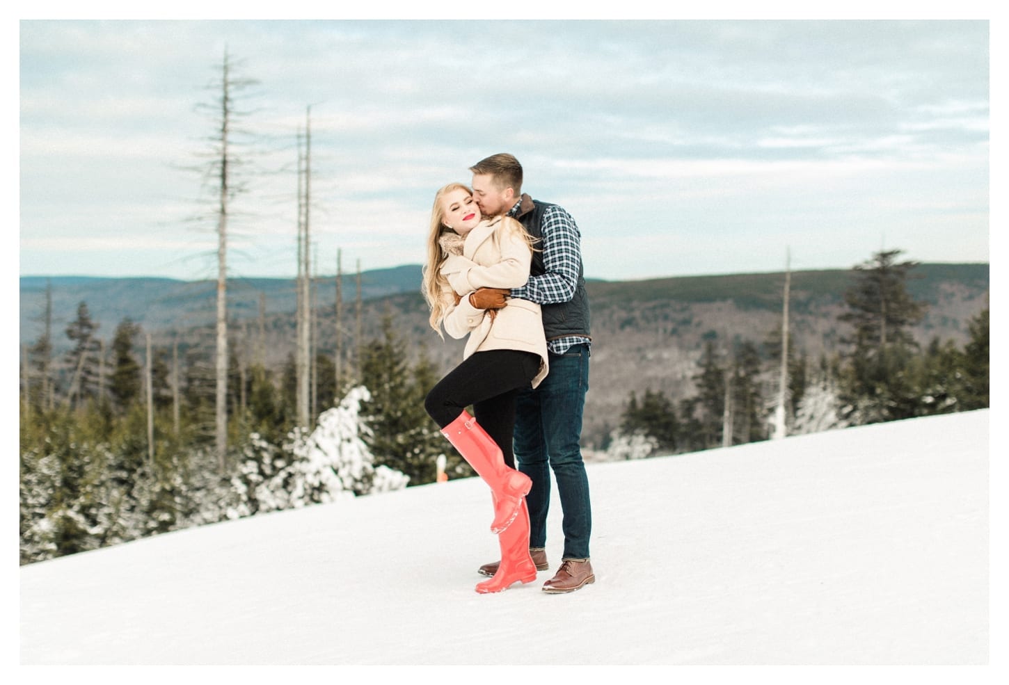 Snowshoe West Virginia engagement photographer