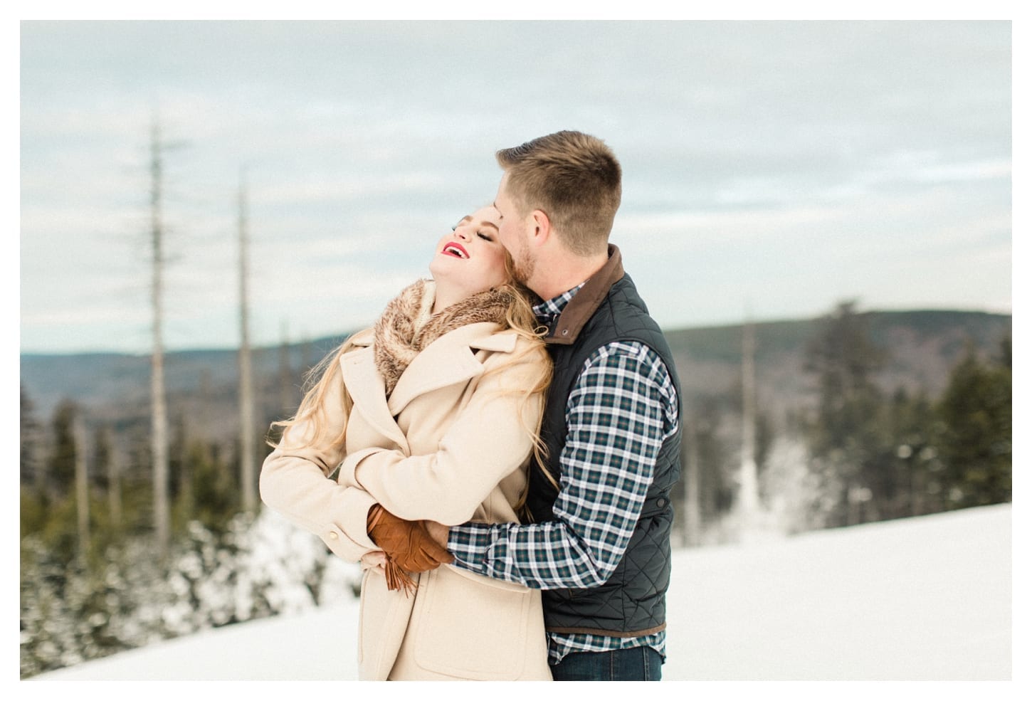 Snowshoe West Virginia engagement photographer