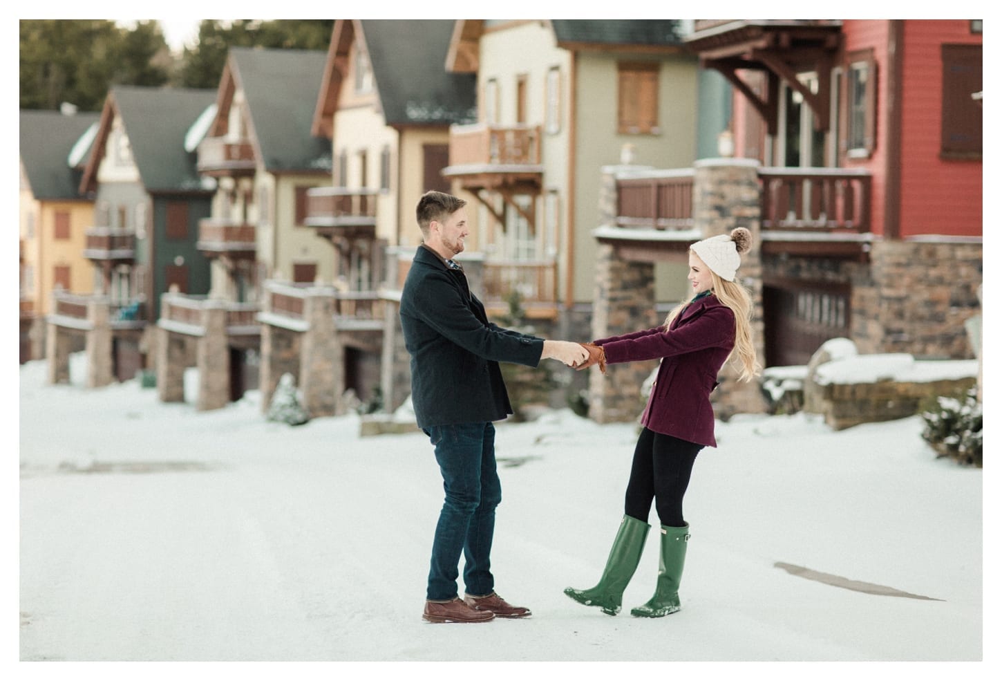 Snowshoe West Virginia engagement photographer