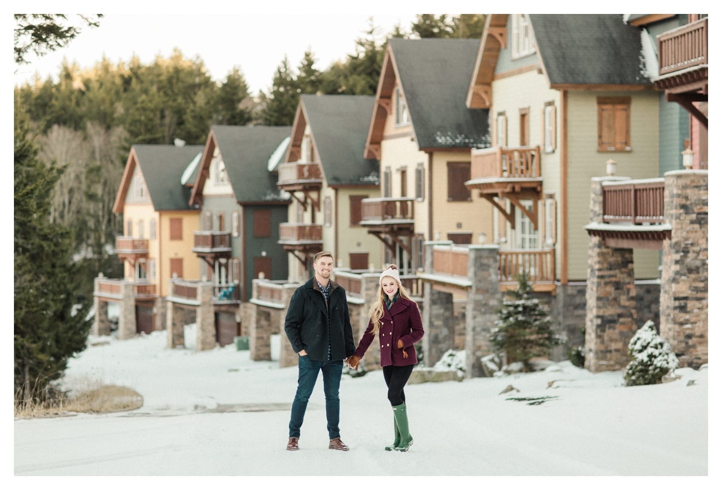 Snowshoe West Virginia engagement photographer