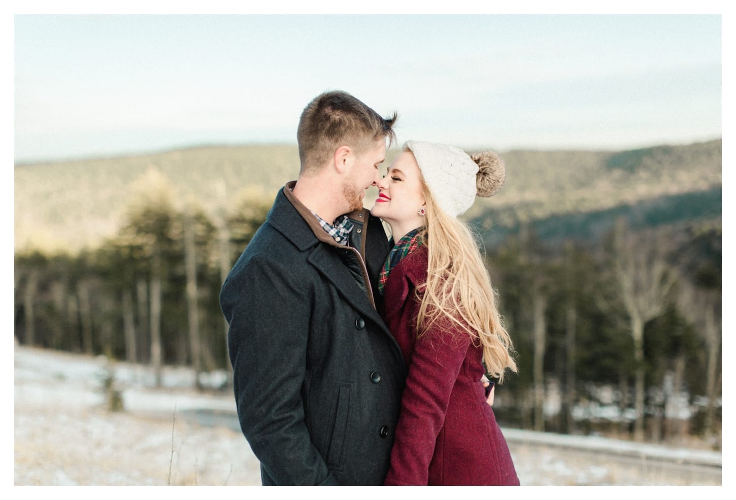 Snowshoe West Virginia engagement photographer