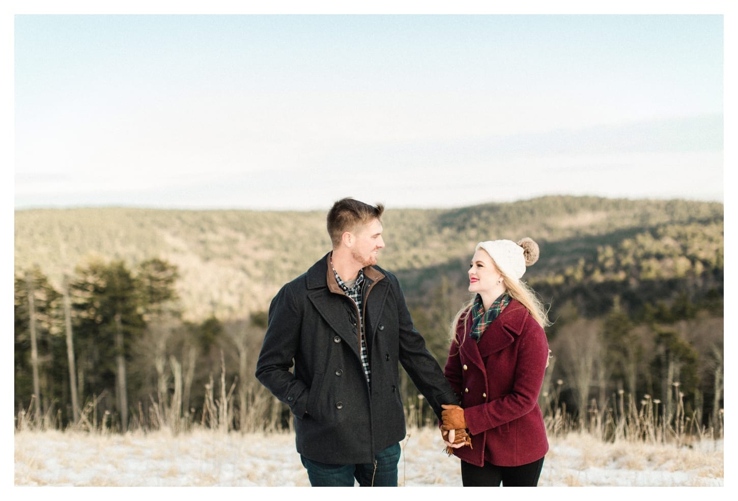 Snowshoe West Virginia engagement photographer