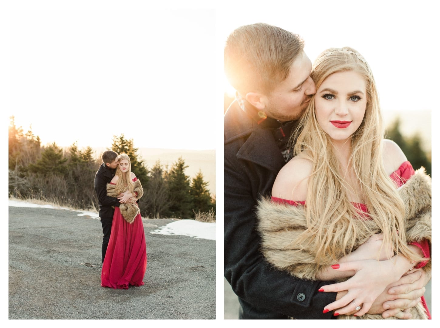 Snowshoe West Virginia engagement photographer