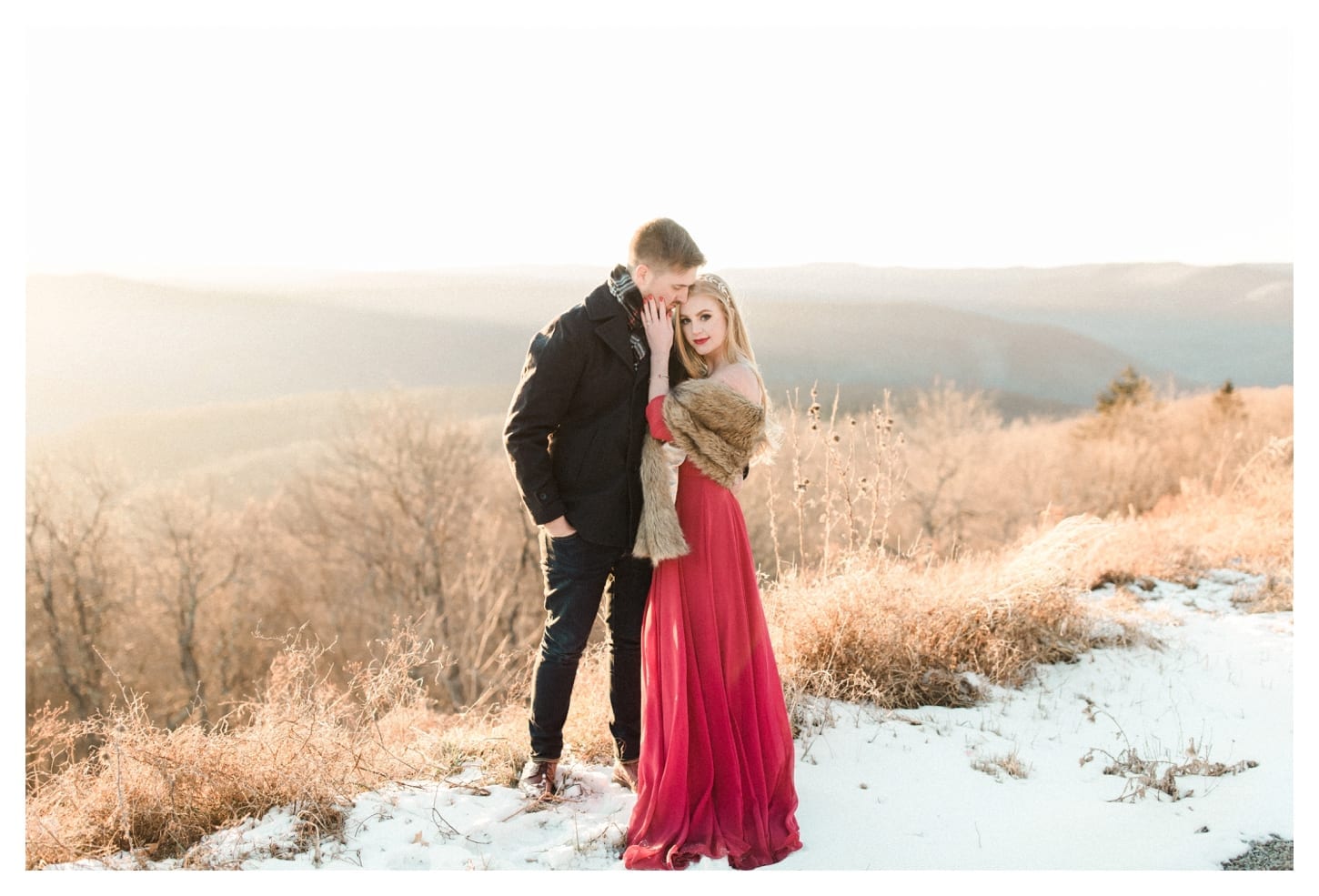 Snowshoe West Virginia engagement photographer