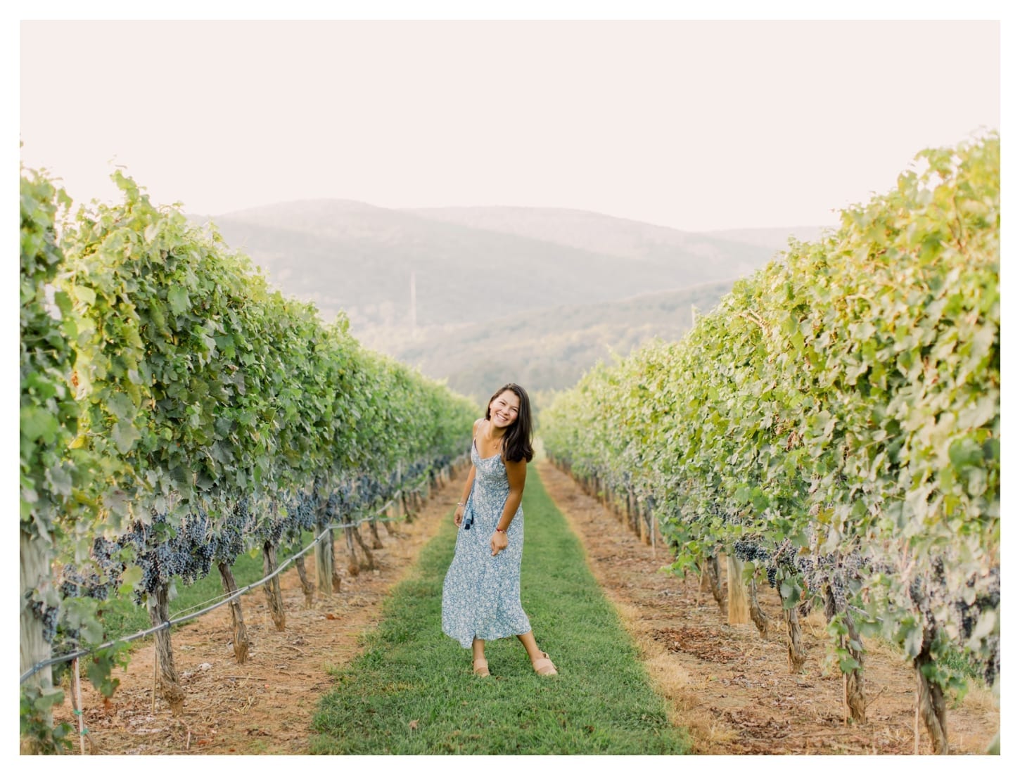 King Family Vineyards senior portrait photographer