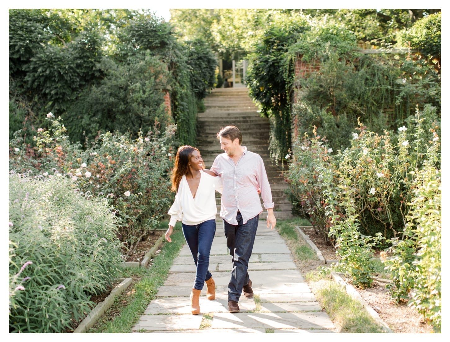 Dumbarton Oaks engagement photographer