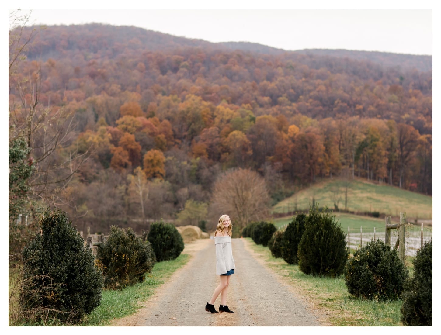 Chiles Peach Orchard senior portrait photographer