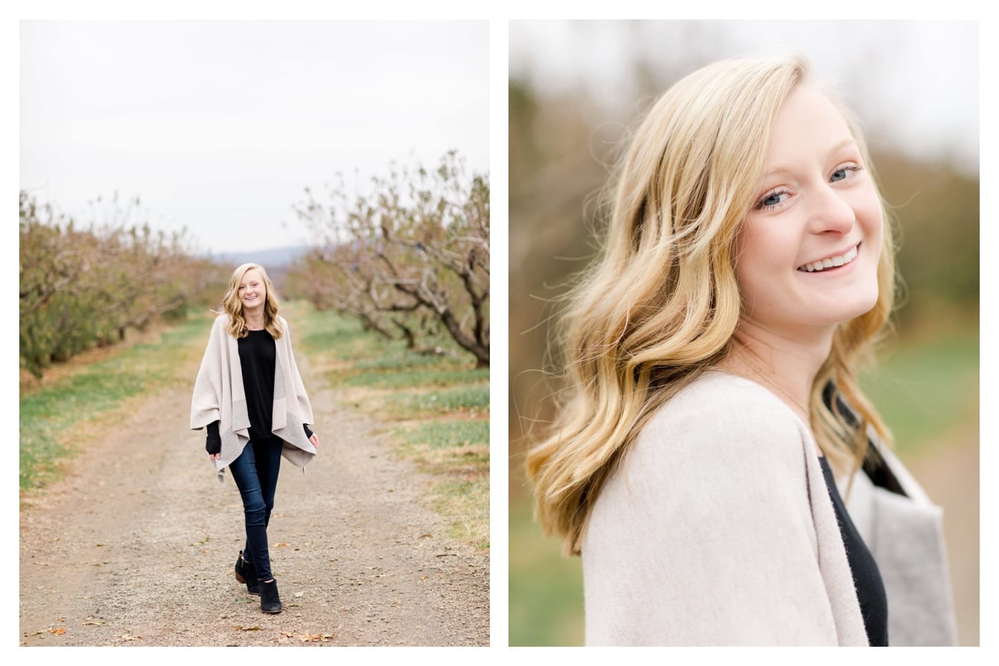 Chiles Peach Orchard senior portrait photographer