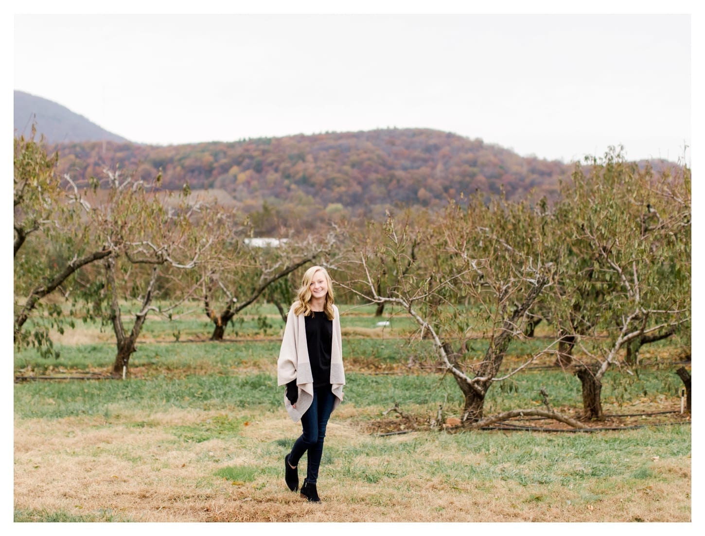 Chiles Peach Orchard senior portrait photographer