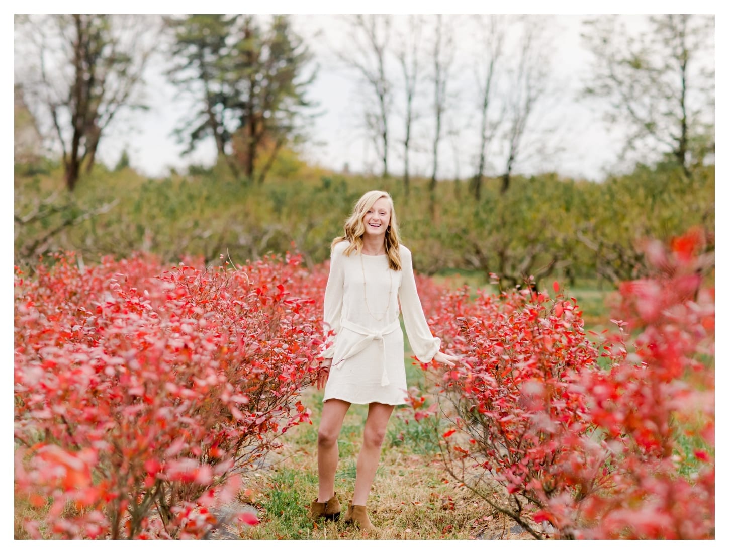 Chiles Peach Orchard senior portrait photographer