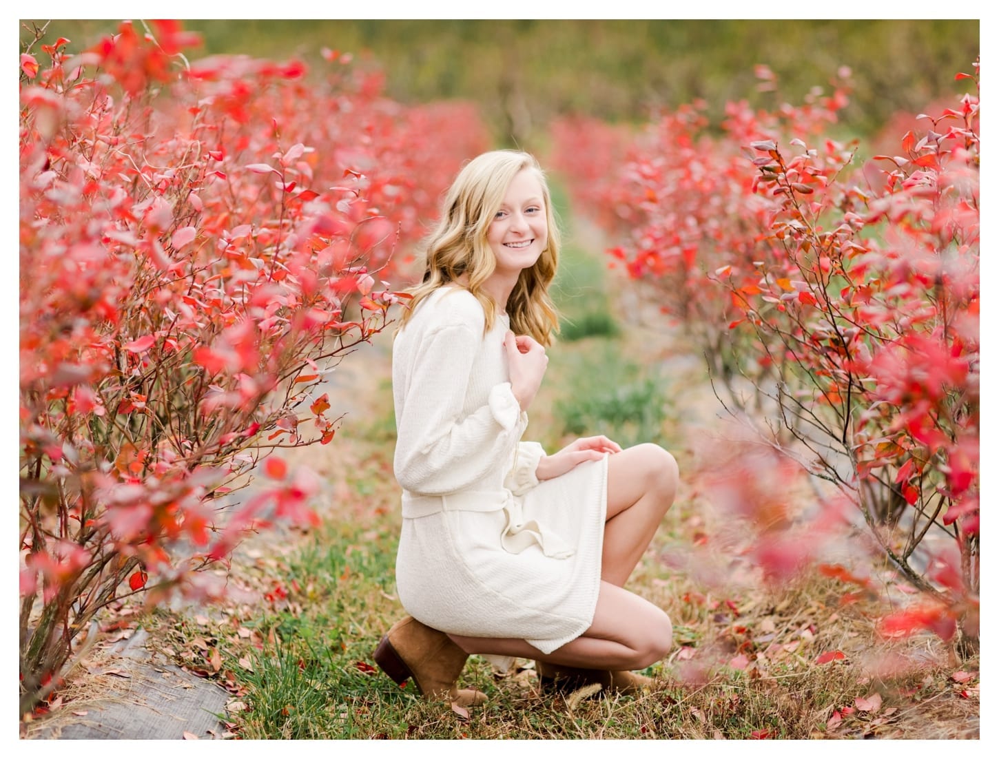 Chiles Peach Orchard senior portrait photographer