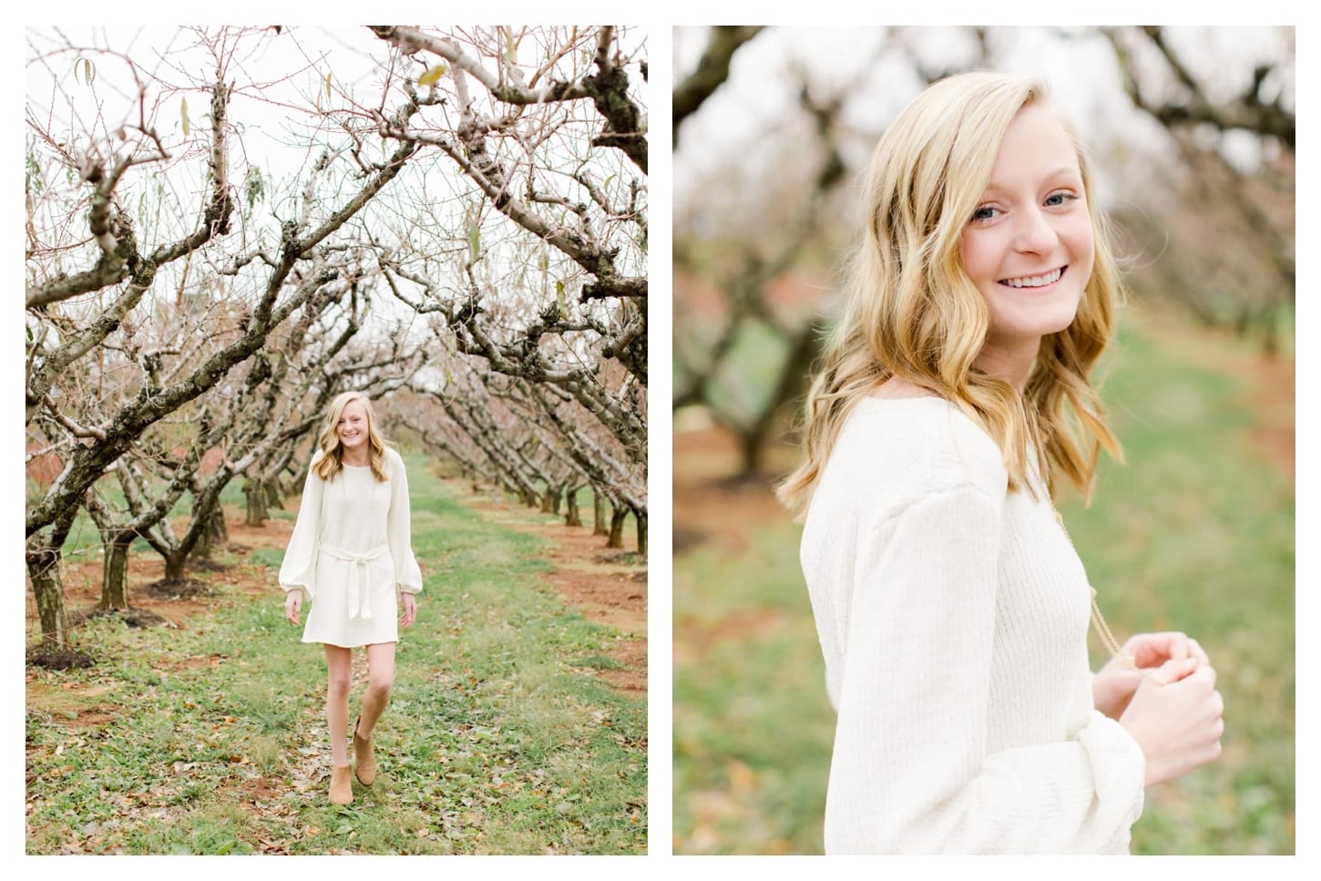 Chiles Peach Orchard senior portrait photographer