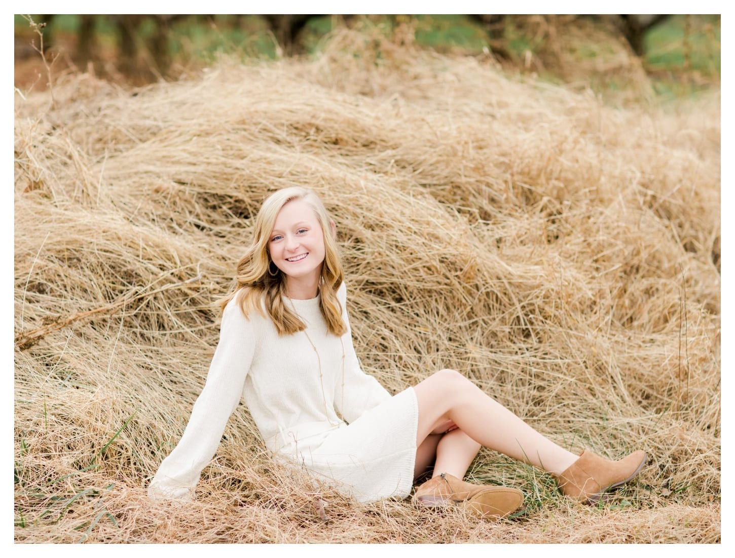 Chiles Peach Orchard senior portrait photographer