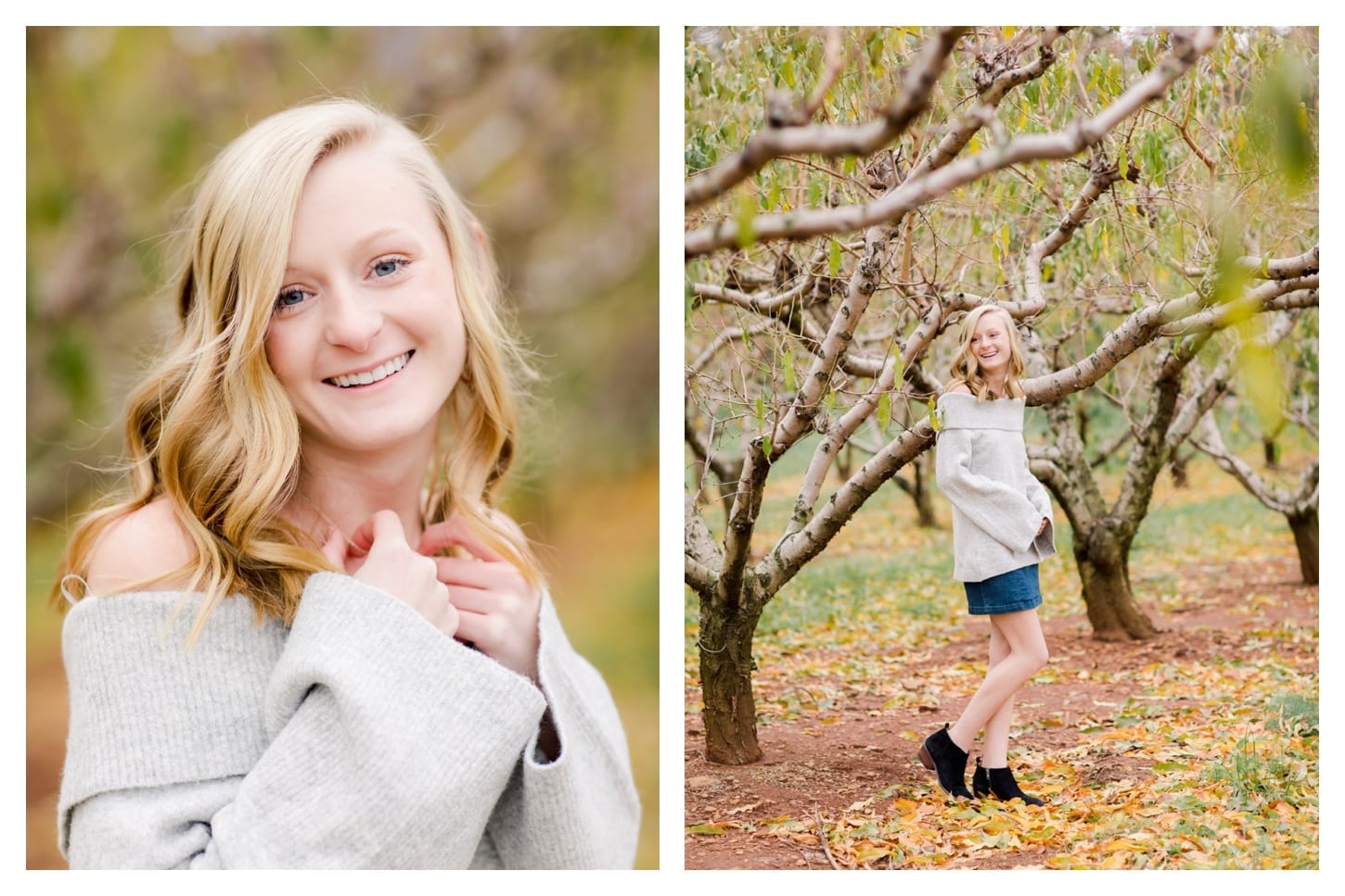 Chiles Peach Orchard senior portrait photographer