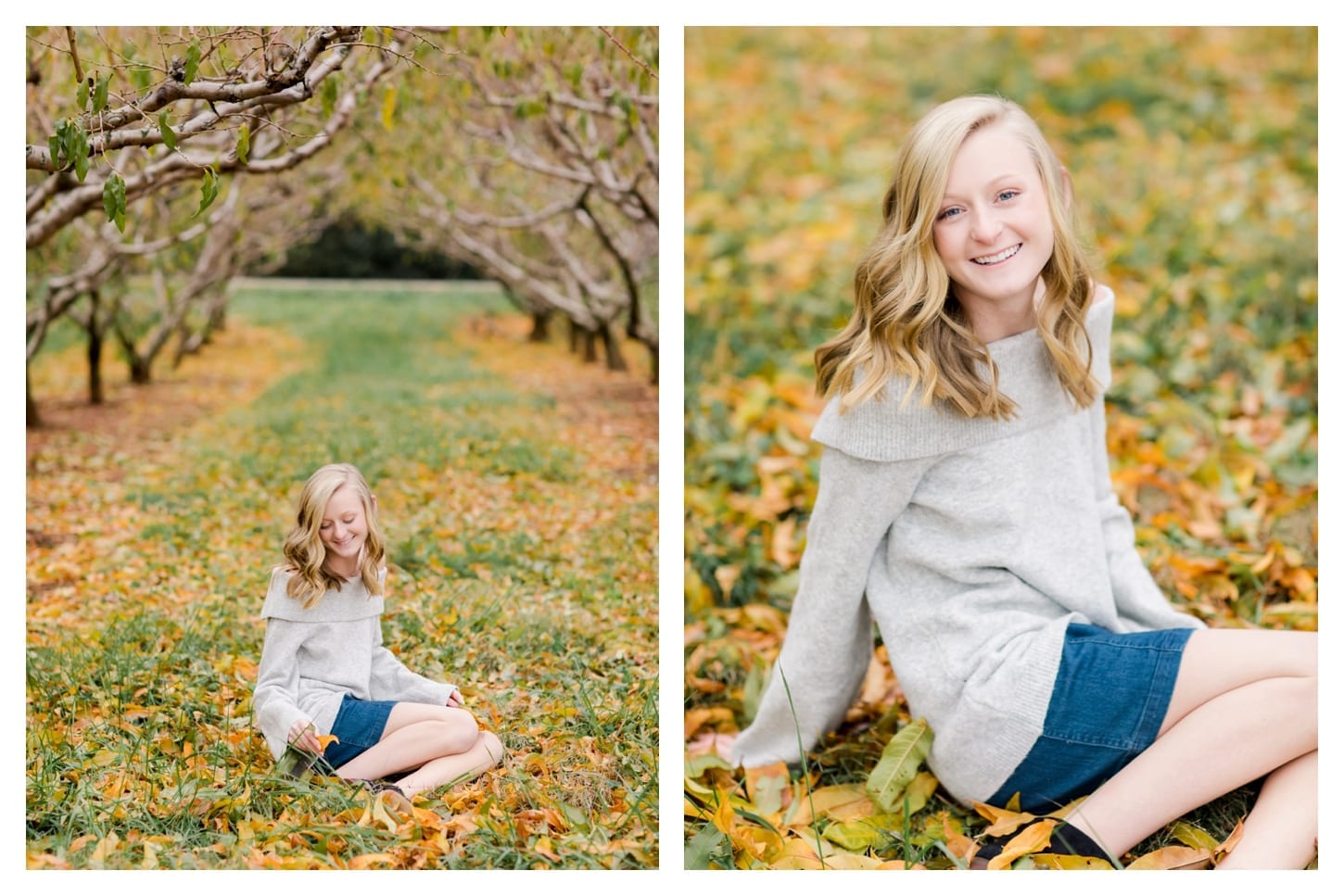 Chiles Peach Orchard senior portrait photographer