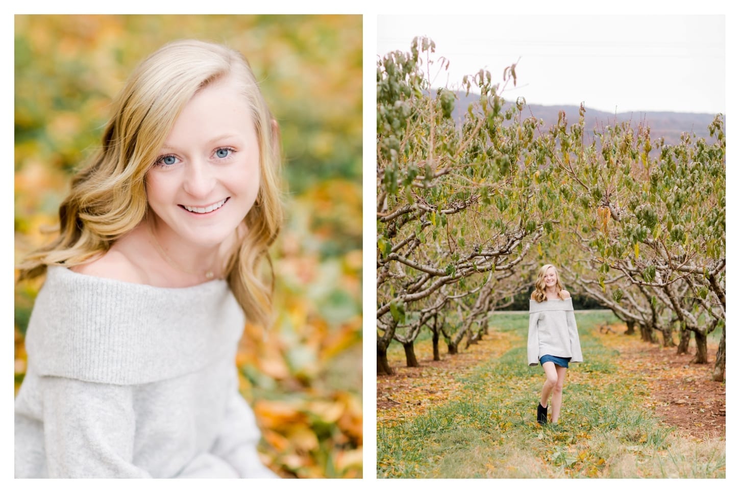 Chiles Peach Orchard senior portrait photographer