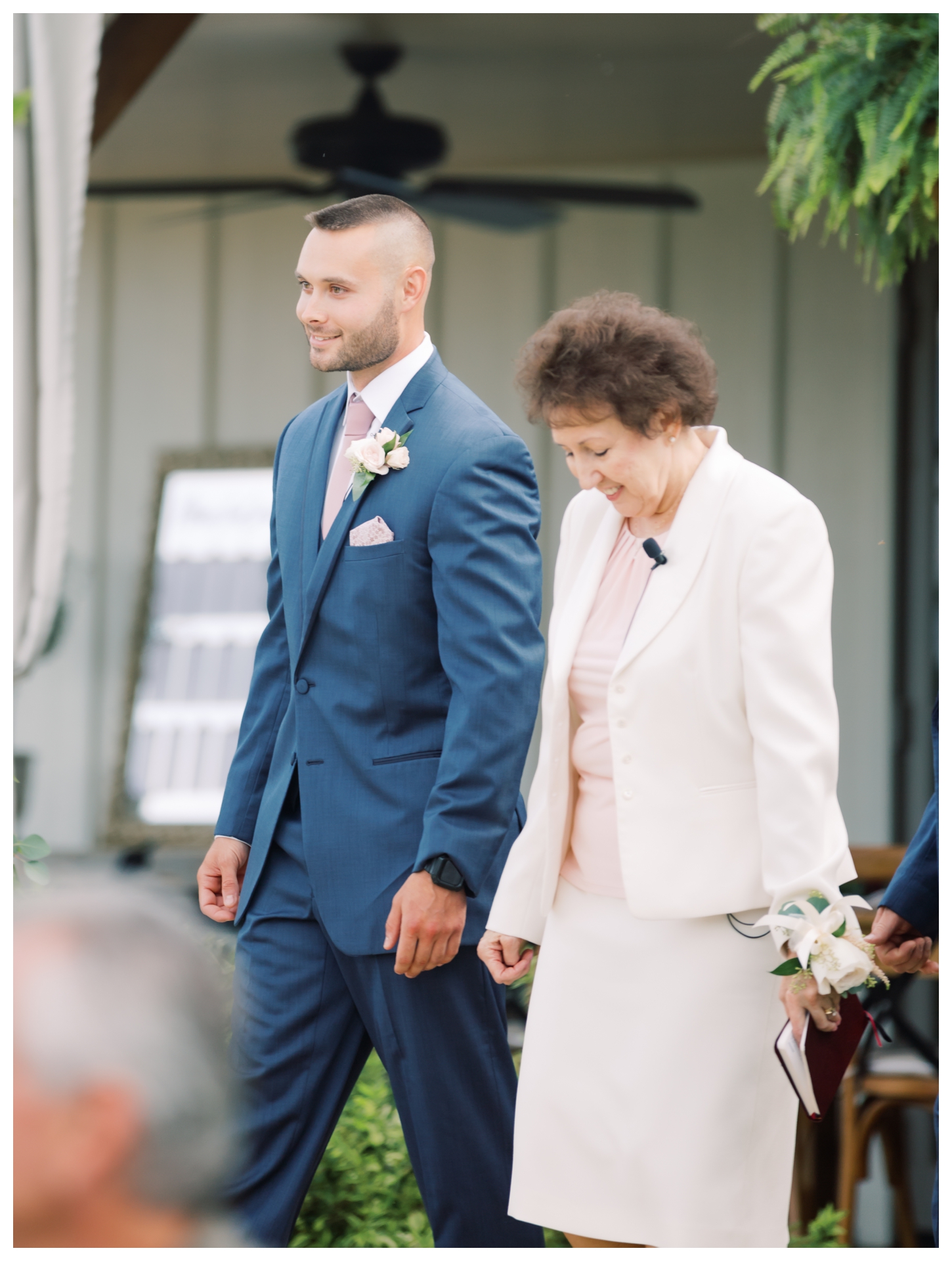 Groom Walking Down the Aisle