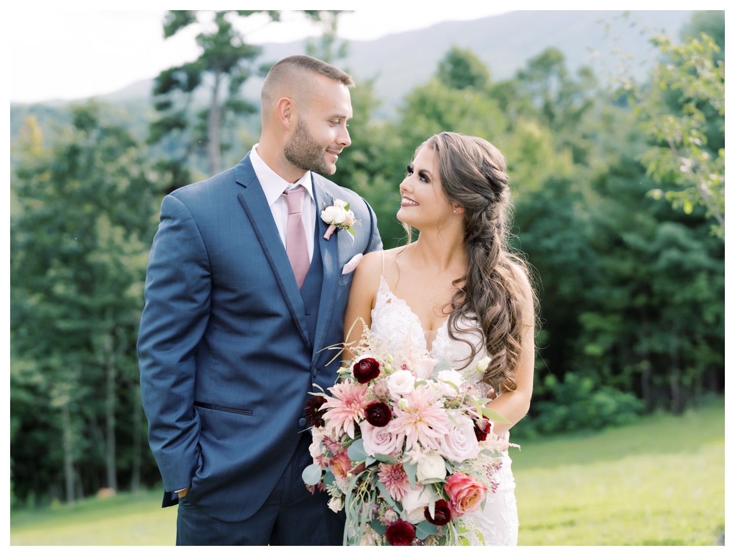 Bride and Groom Mountain Wedding