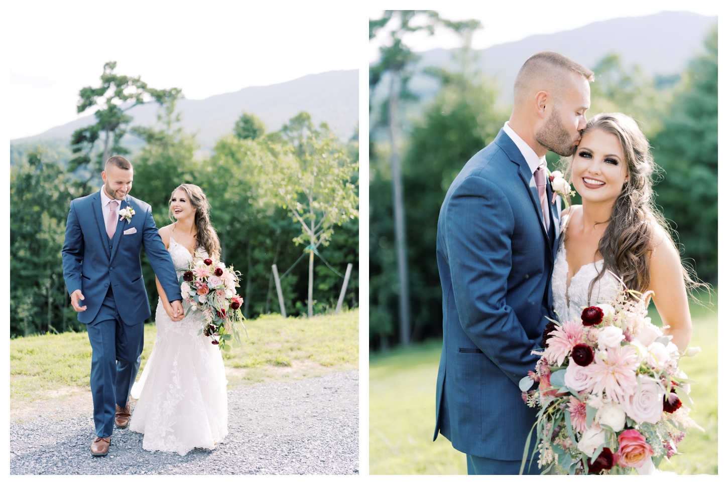 Bride and Groom Mountain Wedding