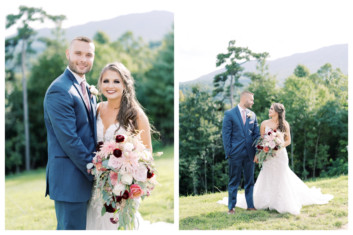 Bride and Groom Mountain Wedding