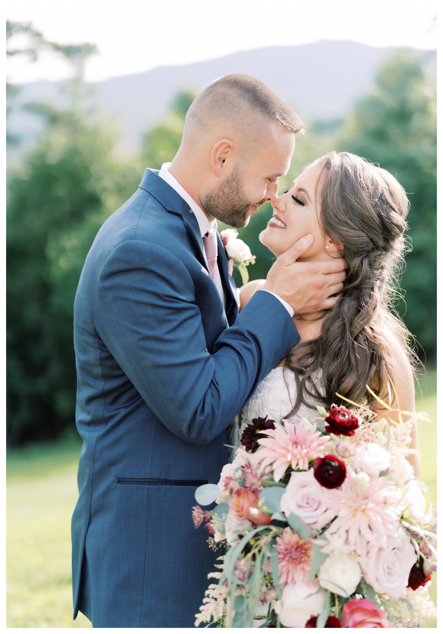 Bride and Groom Mountain Wedding