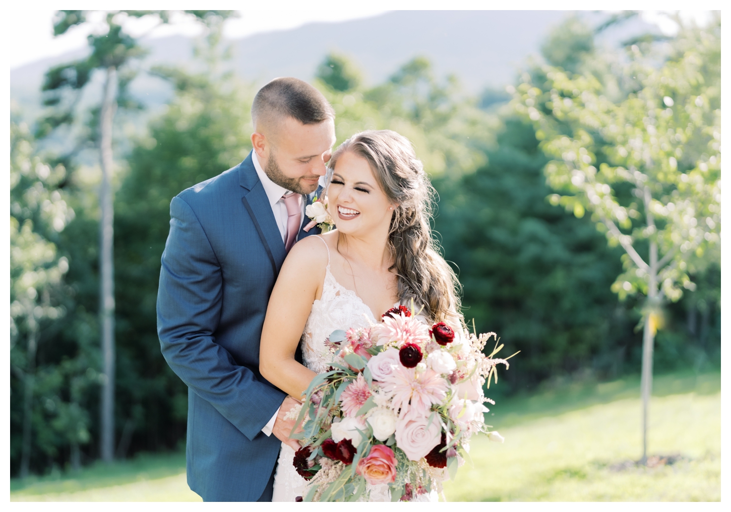 Bride and Groom Mountain Wedding