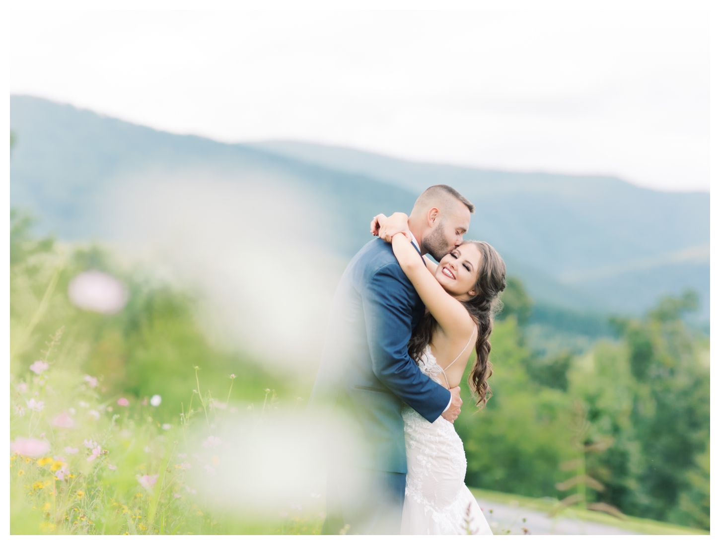 Flower Field in the Mountains Wedding