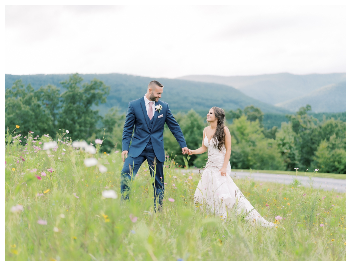 Flower Field in the Mountains Wedding
