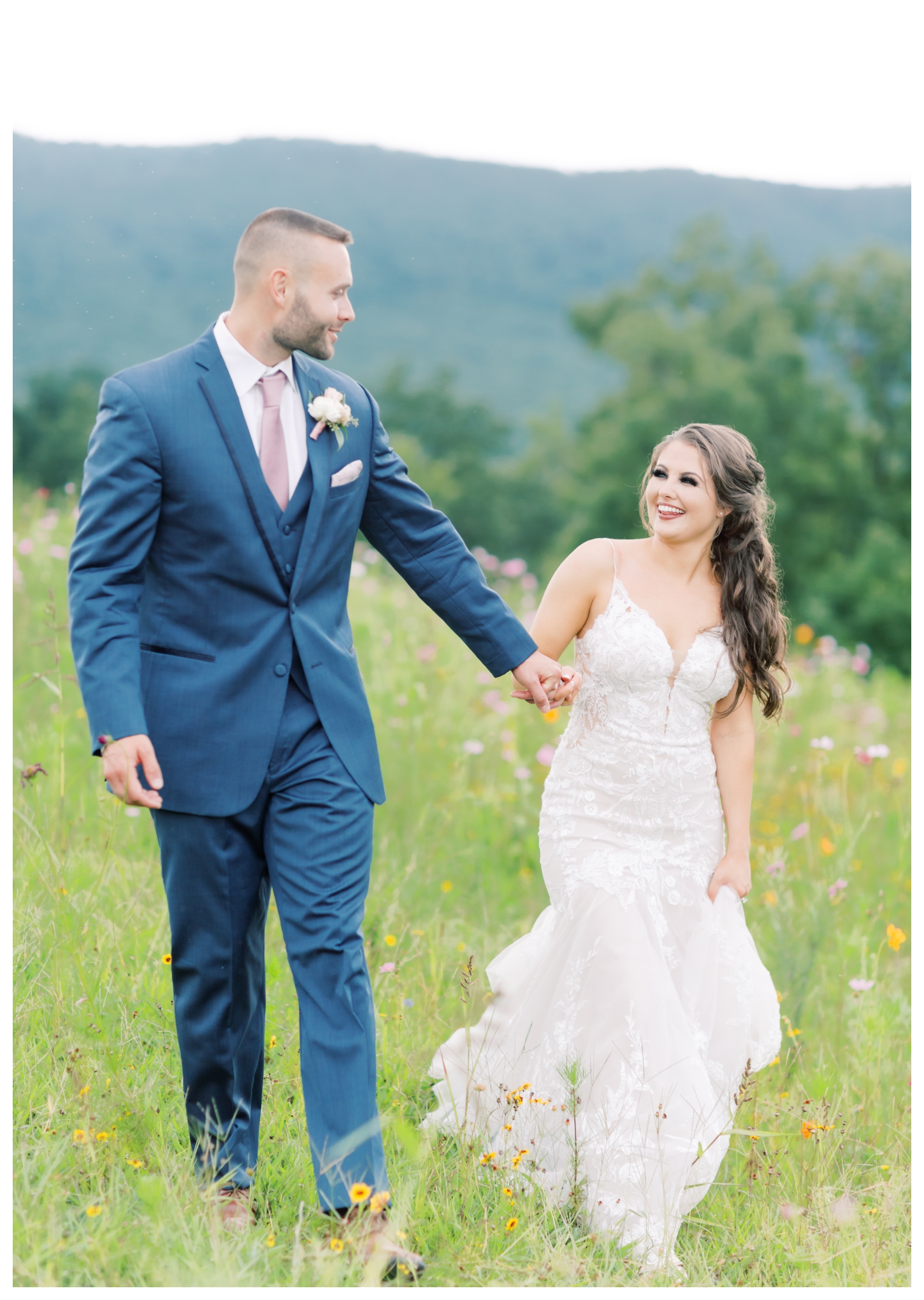 Flower Field in the Mountains Wedding