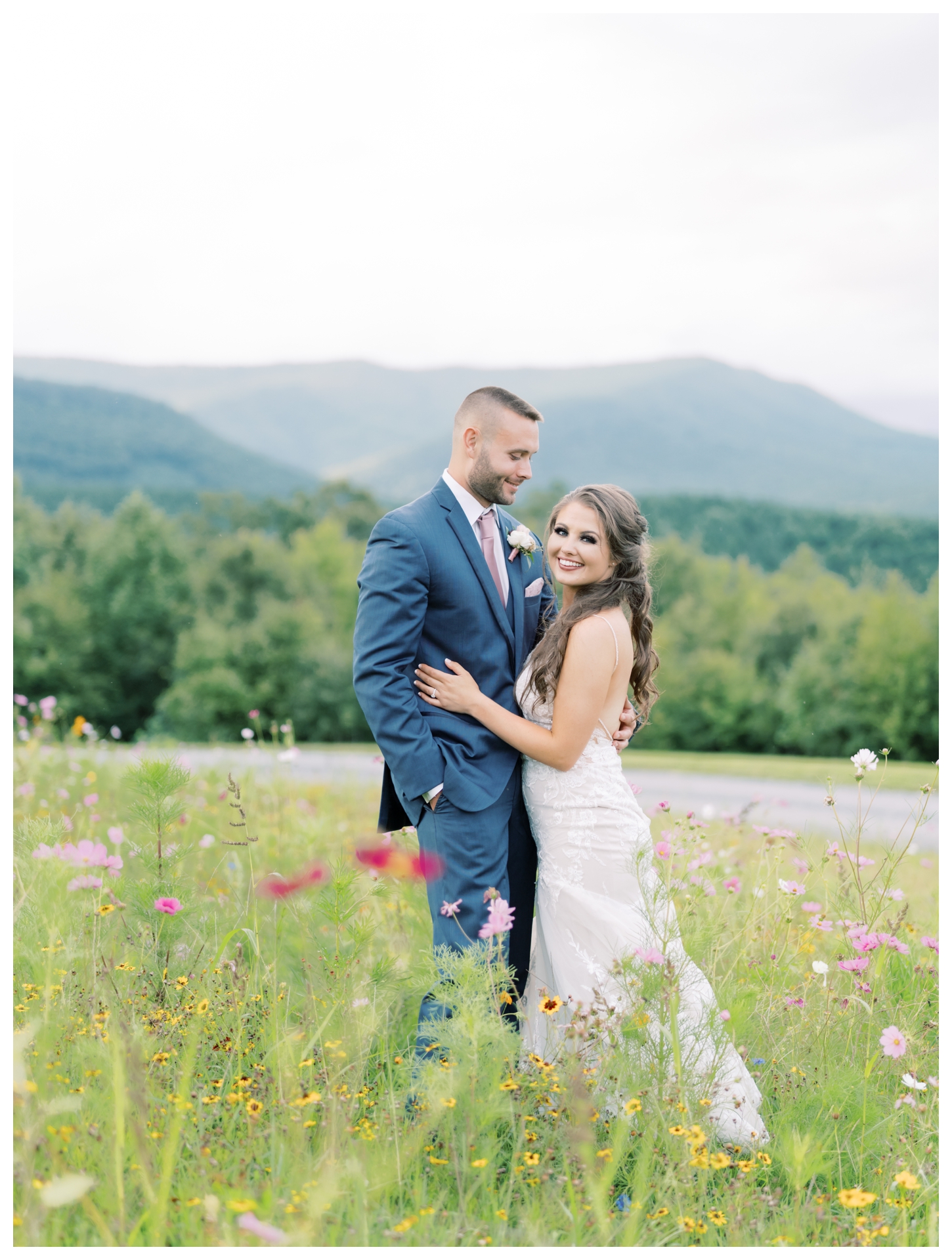 Flower Field in the Mountains Wedding