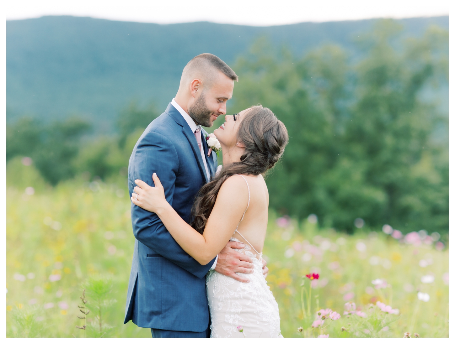 Flower Field in the Mountains Wedding