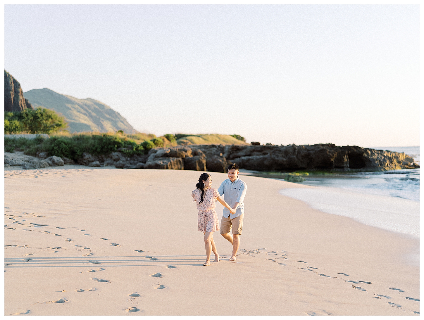 Makua Beach Engagement Photographer