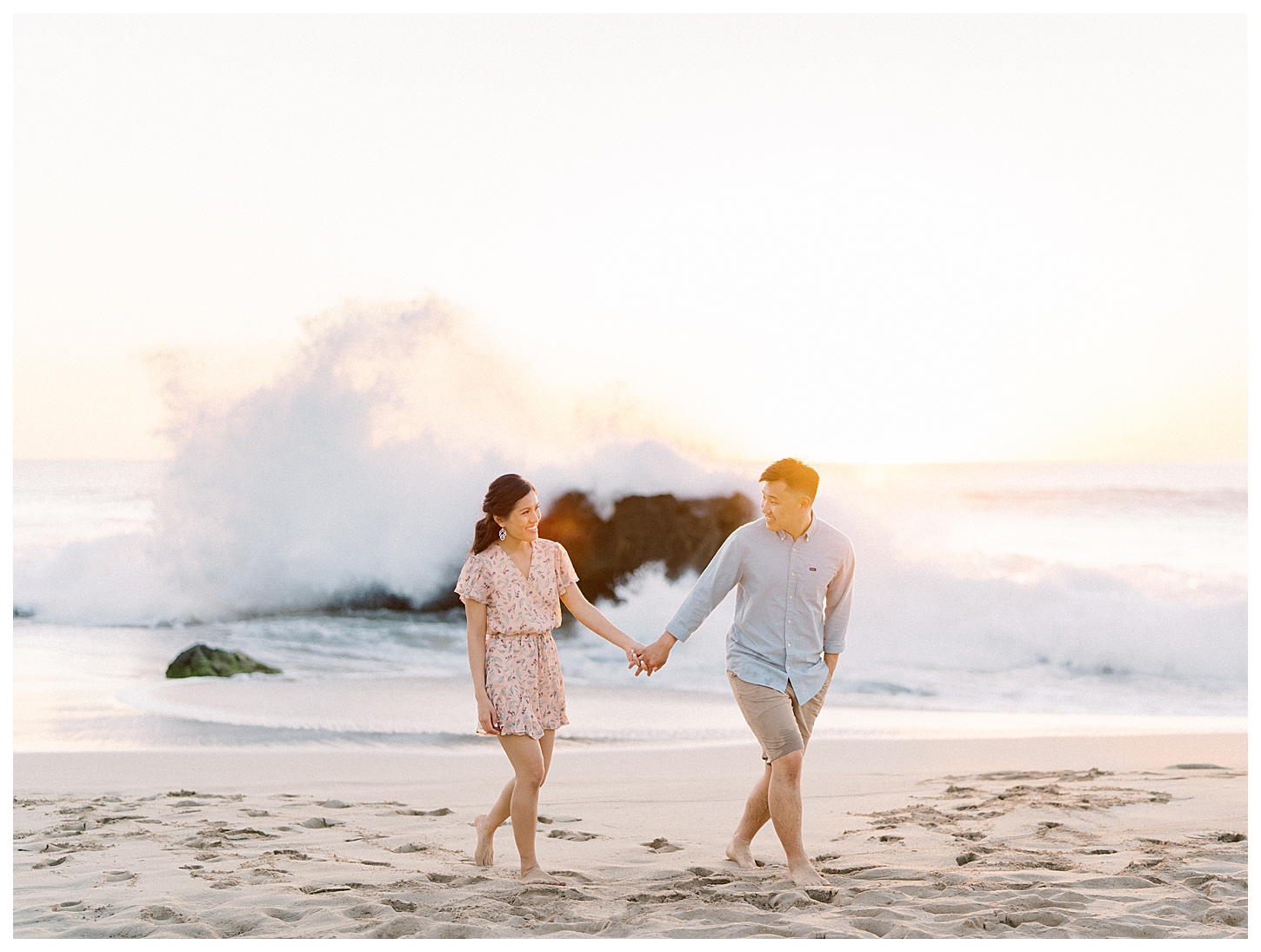 Makua Beach Engagement Photographer