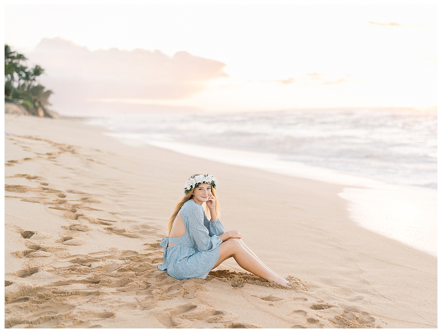 Sunset Beach Senior Portrait Photographer