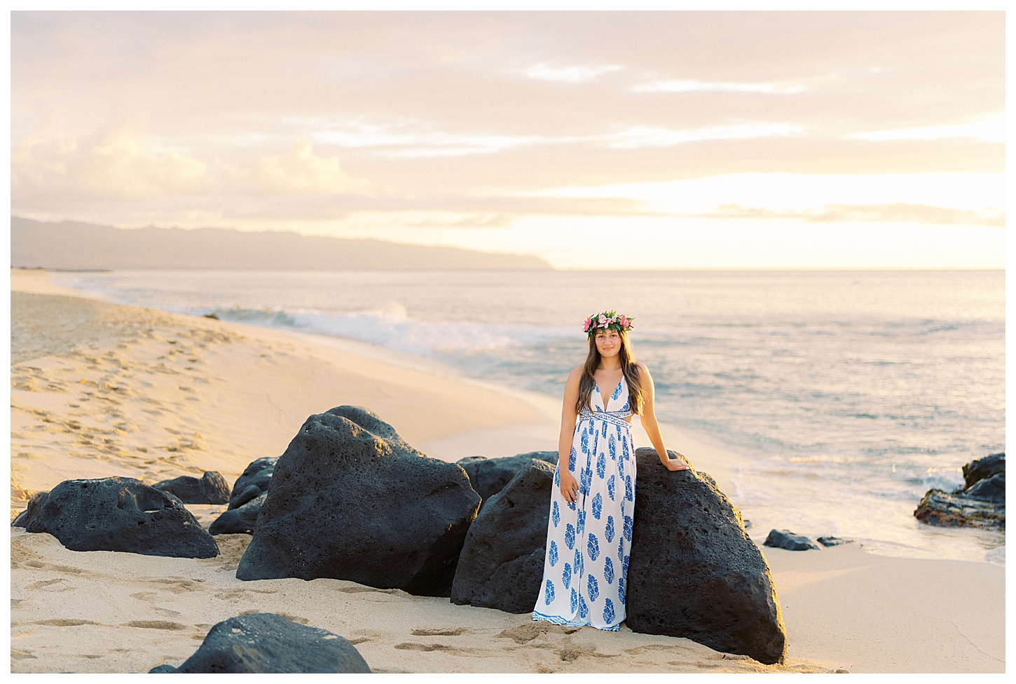 Rock Piles Beach Senior Portrait Photographer