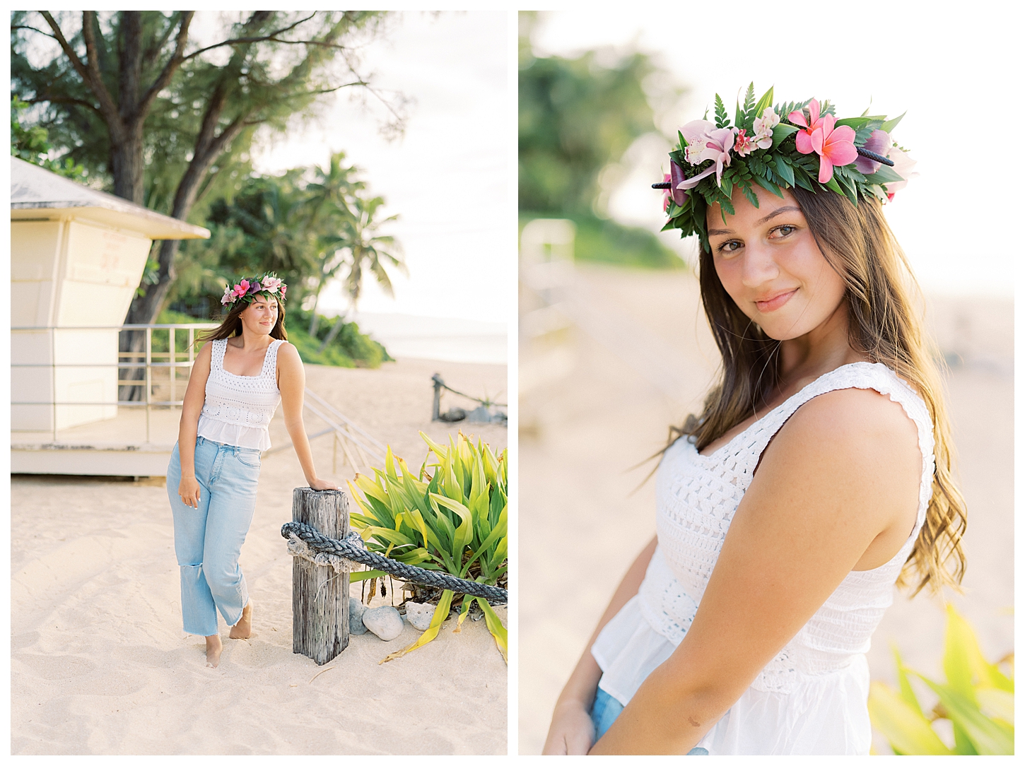 Rock Piles Beach Senior Portrait Photographer