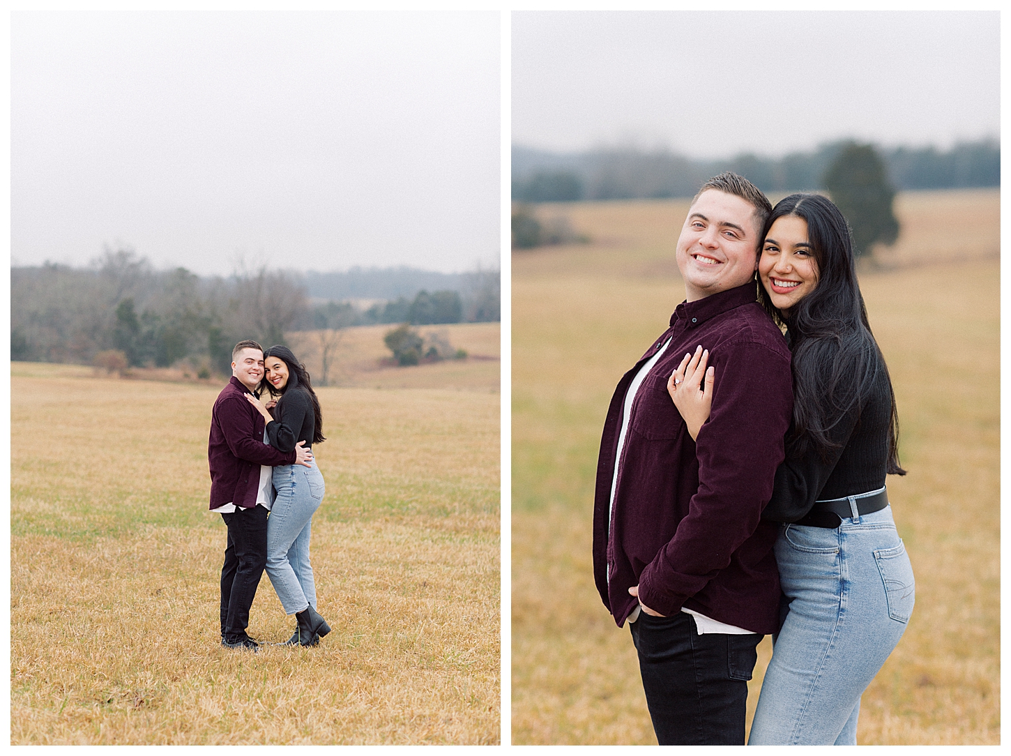 Winter engagement photos in Virginia