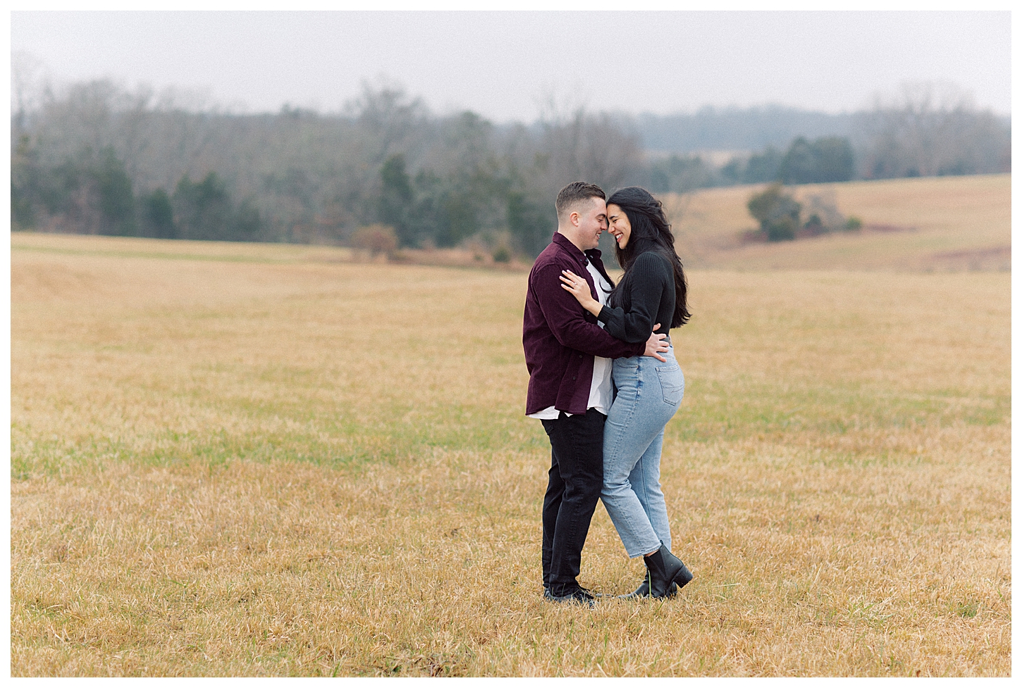 Winter engagement photos in Virginia