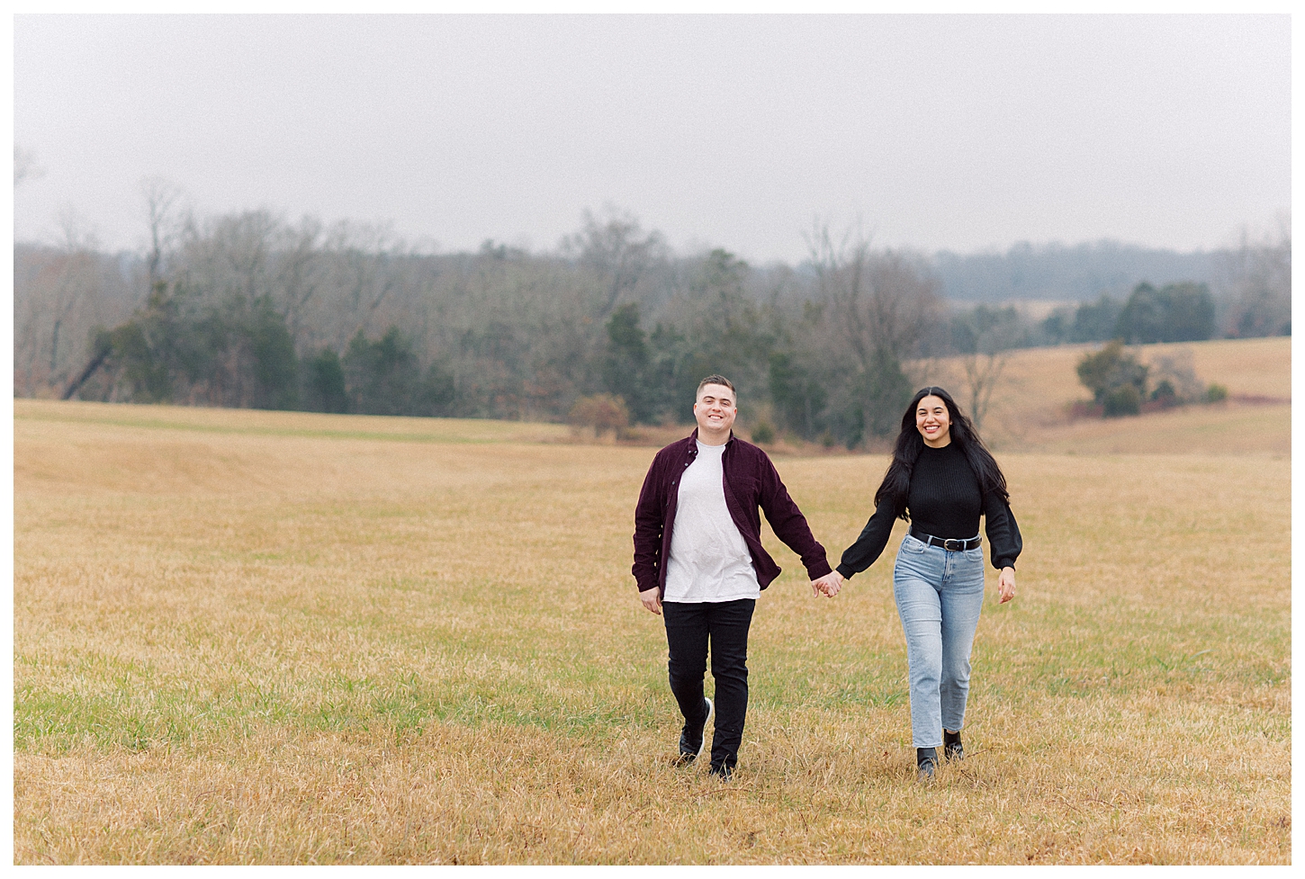 Winter engagement photos in Virginia