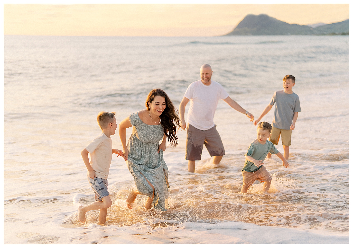 Electric Beach Family Portrait Photographer